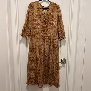 April Cornell Floral plus size XXL Woman’s Dress embroidery